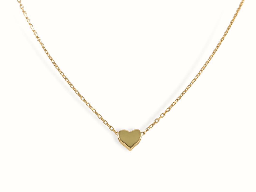 Asa | 14K Gold Classic Heart Necklace - Just Daint