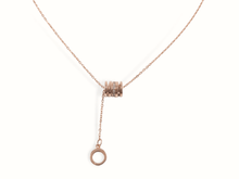 Load image into Gallery viewer, Astrid | Rose Gold Lariat Necklace - Just Daint
