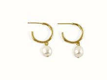 Load image into Gallery viewer, Mia | 14K Gold Hug My Pearls Earrings - Just Daint
